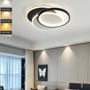 Lustra LED cu telecomanda CHIARA 76W, 3 Cercuri, lumina Rece/Calda/Neutra, Dimabila, Negru