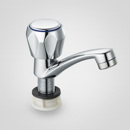 Robinet baie cu montaj pe chiuveta, apa rece, un singur maner, crom lucios