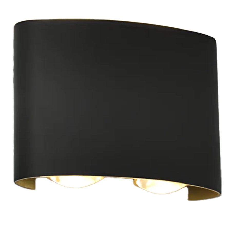 Aplica LED de Exterior si Interior, 4 Surse x 1W, IP65, ABS, Negru, 3000K