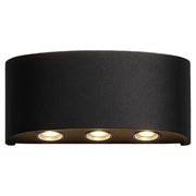 Aplica LED Exterior Ellis, 6W, 6 Surse de lumina, Lumina Calda, Negru