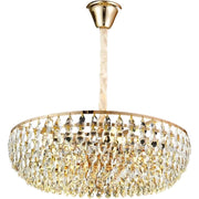 Candelabru Cristal CC1677/400GD, 4xE14, Auriu Lucios, Inaltime Reglabila, Metal si Cristal