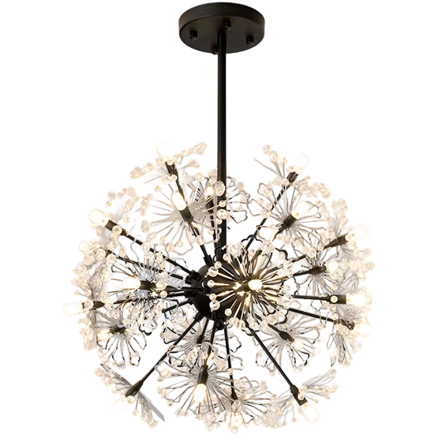 Candelabru Cristal PETERHOF Eleganza, Ø50cm, 18x G4, Diametru 49cm, Negru