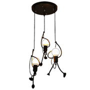 Lustra MODERNA, tip Pendul, FUNTASIA, Figurina, 3xE27, Inaltime Reglabila, Negru