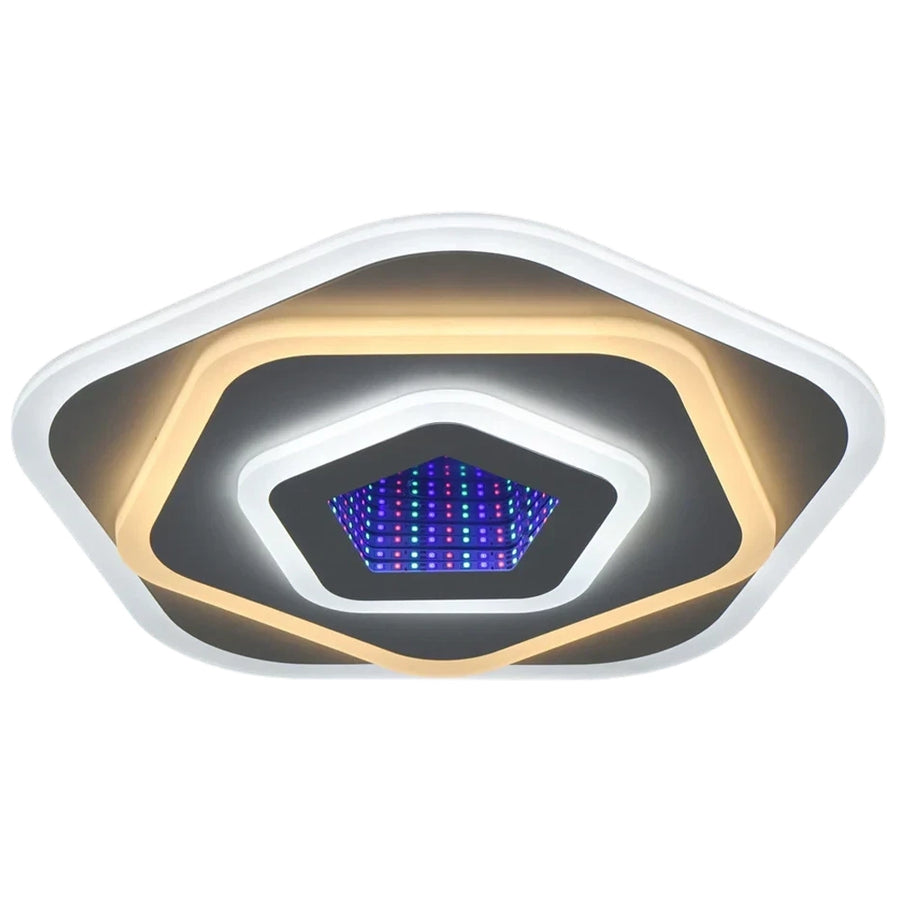 Lustra LED NEXA 3D 39W, Diametru 23cm, lumina Rece/Calda/Neutra , Alb