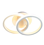 Lustra LED VERTEX CIRCULA 21W, 2 Cercuri, Rame Metalice, lumina Rece/Calda/Neutra, Alb