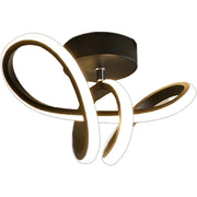 Lustra LED VERTEX Pulse, 13W, Ondulata, Lumina Rece/Calda/Neutra, Negru