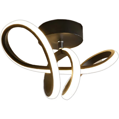 Lustra LED VERTEX Pulse, 13W, Ondulata, Lumina Rece/Calda/Neutra, Negru