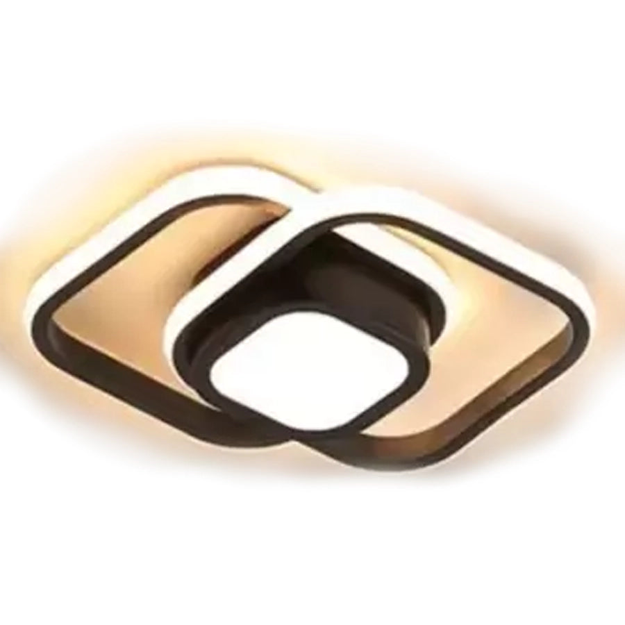 Lustra LED DUOFORM, 21W, 3 Patrate, lumina Rece/Calda/Neutra, Negru