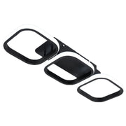 Lustra LED VERTEX 34W, 3 Patrate, Liniara, lumina Rece/Calda/Neutra, Neagra