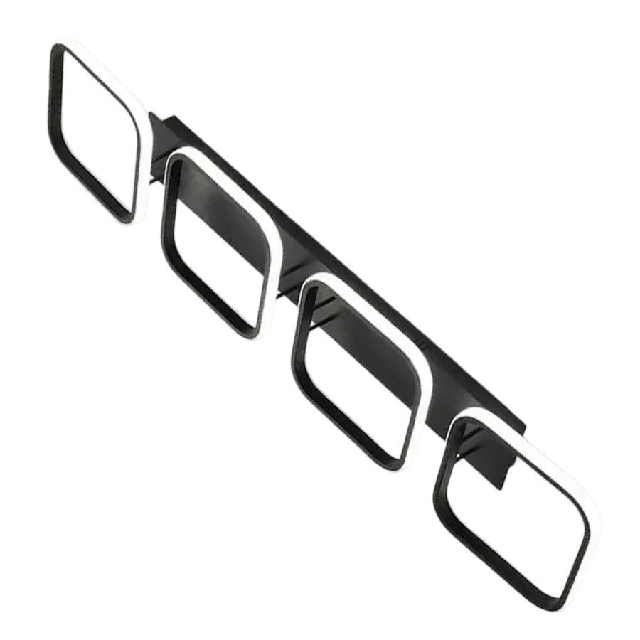 Lustra LED VERTEX 45W, 4 Patrate, Liniara, lumina Rece/Calda/Neutra, Neagra