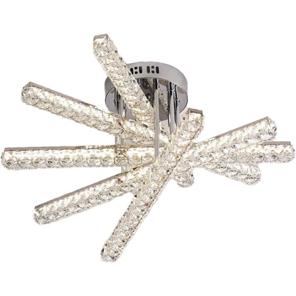 Lustra LED cu telecomanda LUELLA 79W 5 Elemente, Liniara, lumina Rece/Calda/Neutra, Dimabila, Argintiu