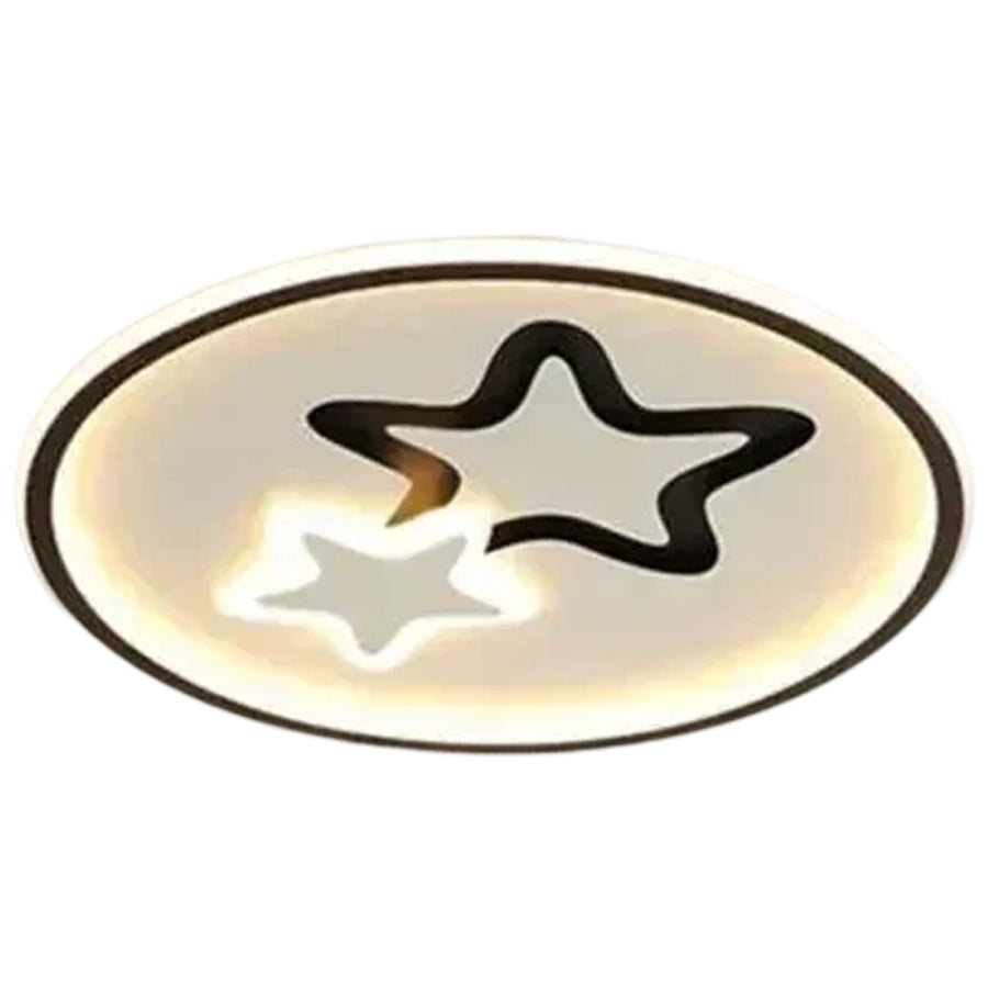 Lustra LED cu telecomanda EMELIANA 57W,  Stea, lumina Rece/Calda/Neutra, Dimabila, Negru