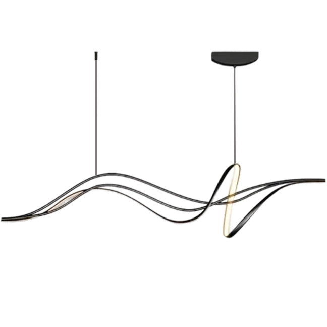 Lustra LED suspendata cu telecomanda LIBRE, 42W, lumina Rece/Calda/Neutra, Dimabila, Negru, Inaltime Reglabila