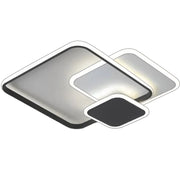 Lustra LED cu telecomanda ANEMONA 71W, 3 Patrate, lumina Rece/Calda/Neutra, Dimabila, Negru