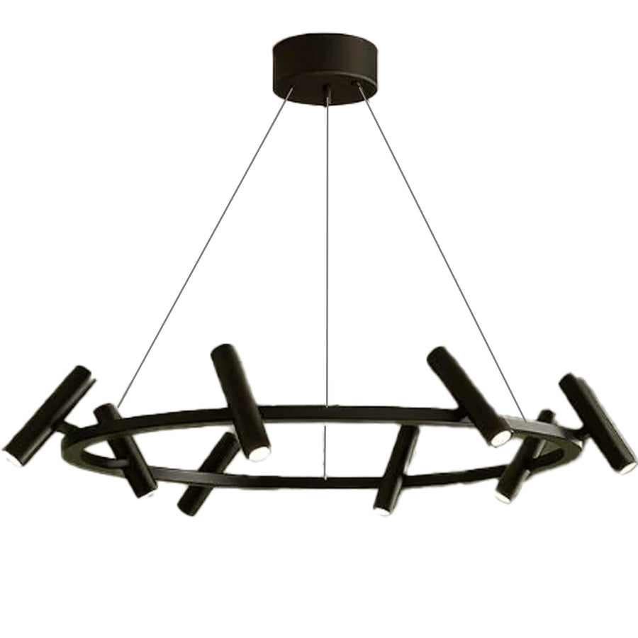 Lustra LED  Harman, 29W, 8 Surse, Lumina Neutra, Negru