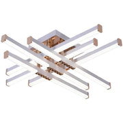 Lustra LED cu Telecomanda LT178/6WH, 84W, 6 Elemente, Lumina Rece/Clada/Neutra, Dimabila, Alb