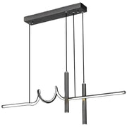 Lustra LED suspendata cu telecomanda DANNA 35W, lumina Rece/Calda/Neutra, Dimabila, Negru, Inaltime Reglabila