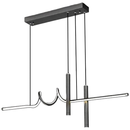 Lustra LED suspendata cu telecomanda DANNA 35W, lumina Rece/Calda/Neutra, Dimabila, Negru, Inaltime Reglabila