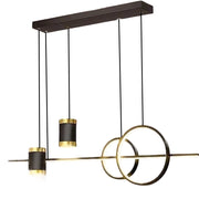 Lustra LED suspendata cu telecomanda PAULINA 60W, lumina Rece/Calda/Neutra, Dimabila, Negru, Inaltime Reglabila