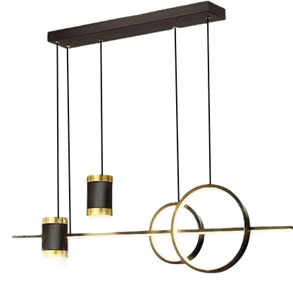 Lustra LED suspendata cu telecomanda PAULINA 60W, lumina Rece/Calda/Neutra, Dimabila, Negru, Inaltime Reglabila