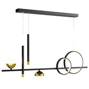 Lustra LED suspendata cu telecomanda DAMARA 44W, lumina Rece/Calda/Neutra, Dimabila, Negru, Inaltime Reglabila