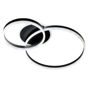 Lustra LED cu telecomanda RINOVA 66W, 2 Cercuri, lumina Rece/Calda/Neutra, Dimabila, Negru