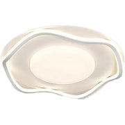 Lustra LED cu telecomanda MODERNO 77W, 2 Cercuri, lumina Rece/Calda/Neutra, Dimabila, Alb