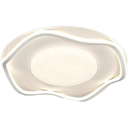 Lustra LED cu telecomanda MODERNO 77W, 2 Cercuri, lumina Rece/Calda/Neutra, Dimabila, Alb