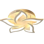 Lustra LED cu telecomanda LOTUS 54W, 5 Petale, lumina Rece/Calda/Neutra, Dimabila, Alb