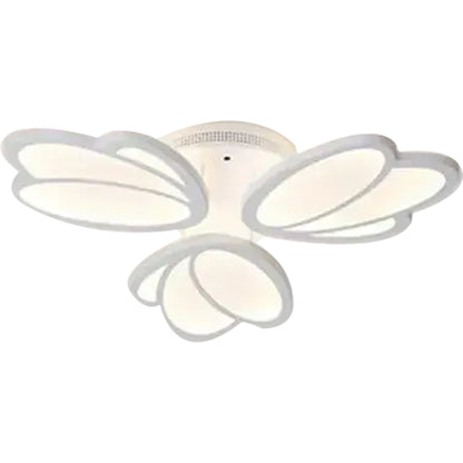 Lustra LED cu telecomanda TULIP 45W, 3 Petale, lumina Rece/Calda/Neutra, Dimabila, Alb