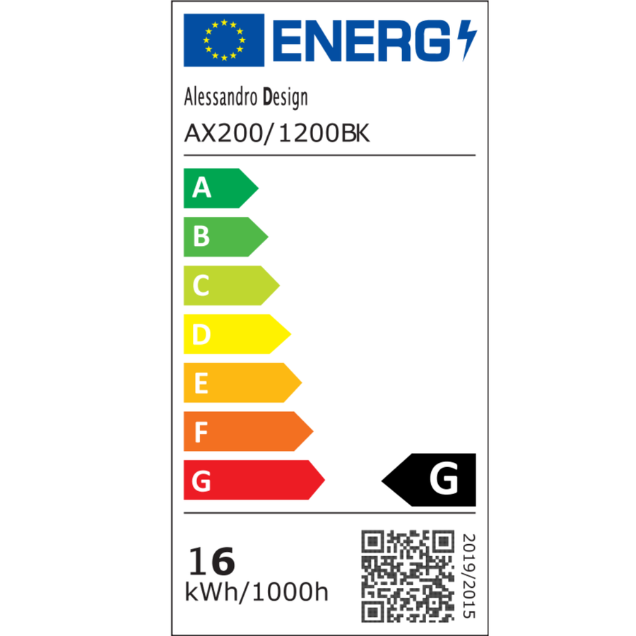 Aplica LED de Exterior Mack, Lungime 120cm, 16W, IP65, Metal, Liniar, Negru