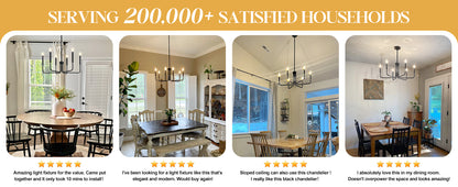 Lustra Metalic AVANT, tip Pendul cu brate, Rotunda, 6xE14, Negru