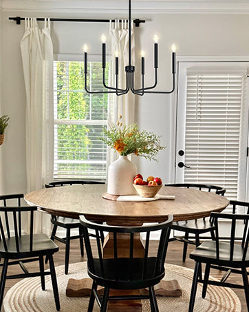 Lustra Metalic AVANT, tip Pendul cu brate, Rotunda, 6xE14, Negru