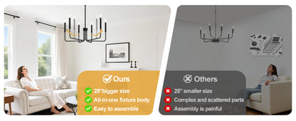 Lustra Metalic AVANT, tip Pendul cu brate, Rotunda, 6xE14, Negru