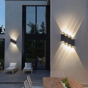 Aplica LED AX232, Exterior, 8 Surse, 8W, Negru, 3000K