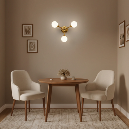 Aplica Decorativa ELEKTRA, 40x28cm, 3xG9, Metal si Sticla, Auriu