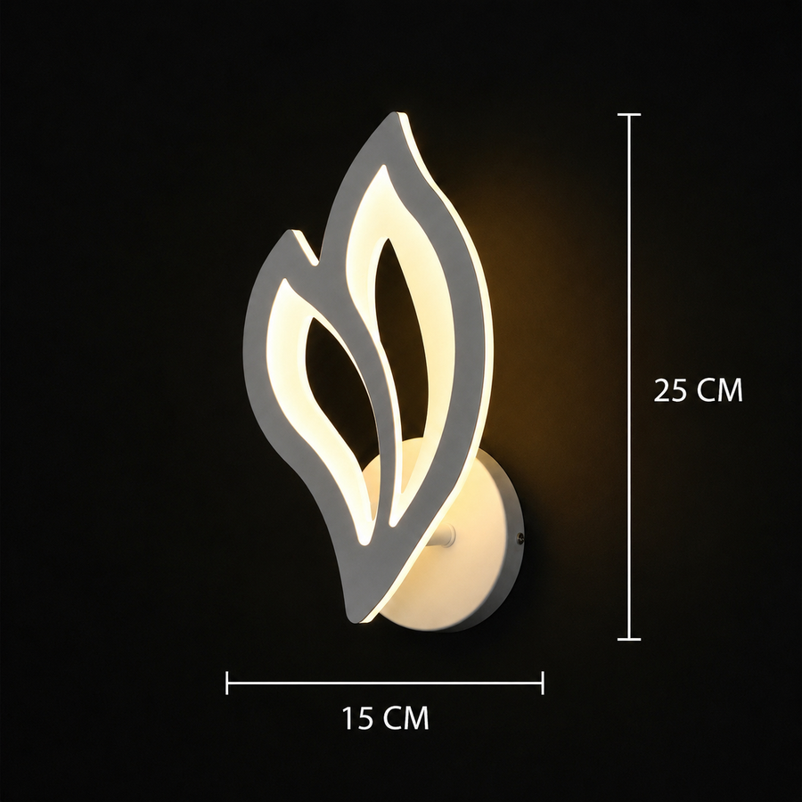 Aplica LED LILY 14W Petala Lumina Rece/Calda/Neutra Acril si Metal Alb