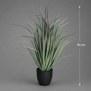 Planta Artificială Iarbă Ornamentală Tip Dracaena, 93 cm, Verde, Fara Ghiveci