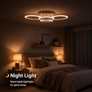 Lustra LED cu telecomanda  BETTY 43W, 4 Cercuri, lumina Rece/Calda/Neutra, Dimabila, Alb