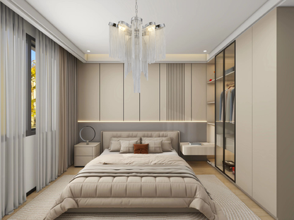 Candelabru B8000/4CH, 4xE14, Diametru 43 cm, Inaltime 68 cm, Argintiu, Metal