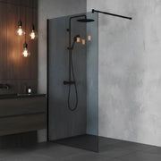 Paravan duș Walk-In 100x195 cm, sticlă securizată 8 mm, gri, profil metalic rezistent