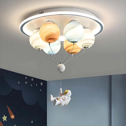 Lustra LED ASTRONAUT 60W, 6xE27, lumina Rece/Calda/Neutra, Alb