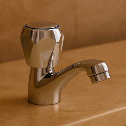 Robinet baie cu montaj pe chiuveta, apa rece, un singur maner, crom lucios