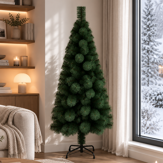 Brad Artificial MANIITSOQ, 210 cm, 280 vârfuri, Suport Metalic, Verde