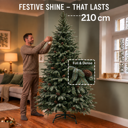 Brad Artificial QAANAAQ, 210 cm, 1149 vârfuri, Verde