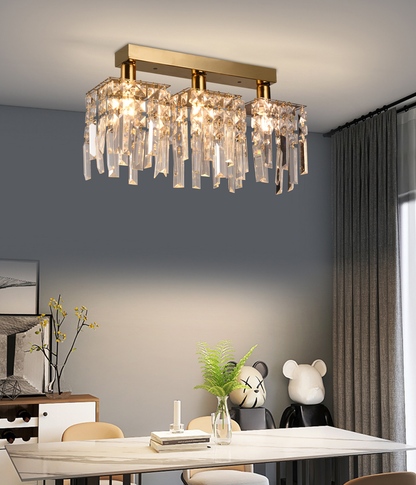 Candelabru Cristal CC180/3GD, 3xE14, 35x6x9, Auriu, Cristal, Fier