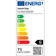 Candelabru Cristal ALHAMBRA Eleganza, LED, 71W, Diametru 49cm, Lumina Calda/Rece/Neutra, Dimabil, Inaltime Reglabila, Auriu