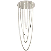 Candelabru LED CC50303/800CH, Diametru 80 cm, Inaltime 200 cm,  Lumina Rece/Neutra/Calda, Dimabila, Argintiu, Cristal, Otel