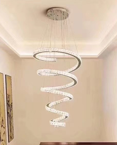 Candelabru LED CC87811/800CH, Diametru 80 cm, Inaltime 150 cm, Lumina Rece/Neutra/Calda, Dimabila, Argintiu, Cristal, Otel