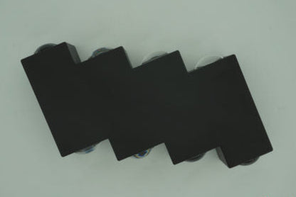 Aplica LED AX232, Exterior, 8 Surse, 8W, Negru, 3000K